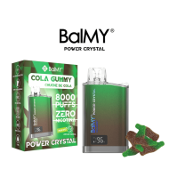 Pod/Vaper desechable BalMY Crystal Power ZERO nicotina 8000- Cola Gummy