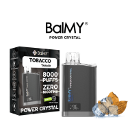 Pod/Vaper desechable BalMY Crystal Power ZERO nicotina 8000- Tabaco