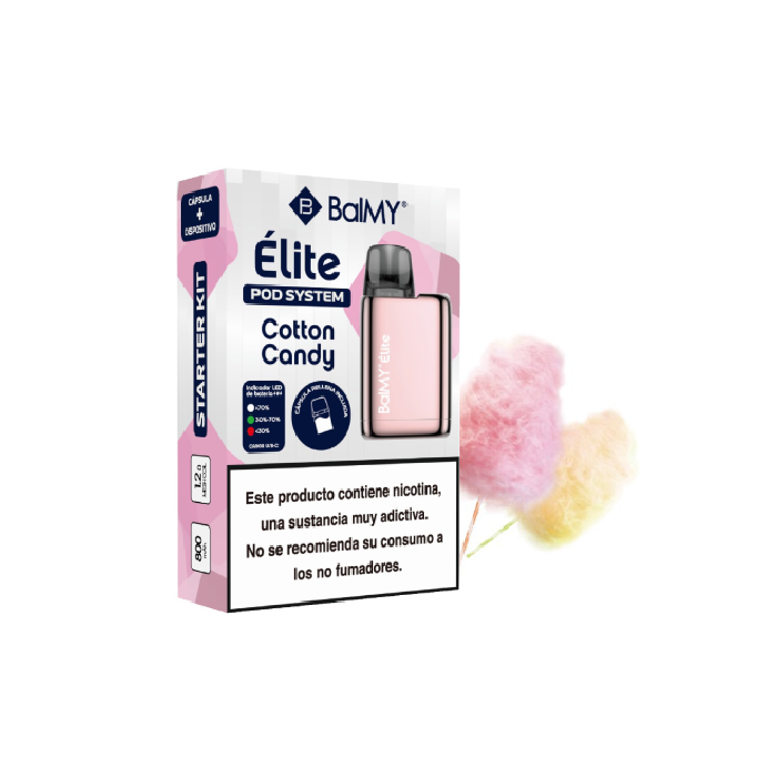 Pod recargable de cápsula BalMY Élite Kit Starter 20mg/ml nicotina – Algodón Dulce