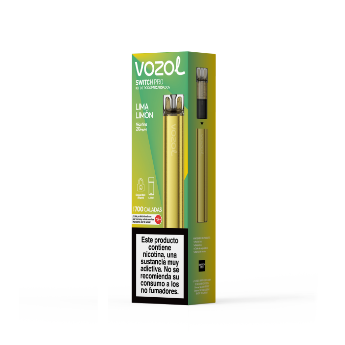 Pod recargable de cápsula VOZOL Switch PRO Kit Starter 20mg/ml nicotina – Lima Limón Pack