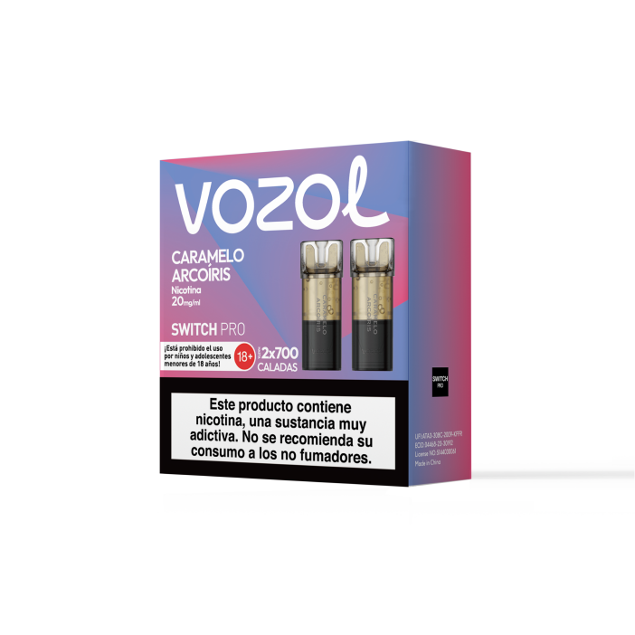 Cápsulas precargadas VOZOL Switch PRO 20mg/ml nicotina (2 uds) – Caramelo Arcoíris Pack