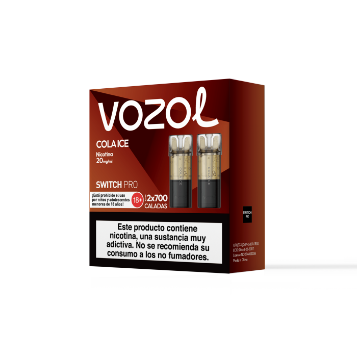 Cápsulas precargadas VOZOL Switch PRO 20mg/ml nicotina (2 uds) – Cola Helada Pack
