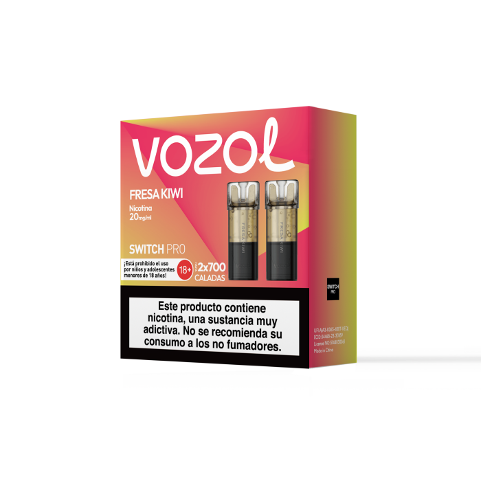 Cápsulas precargadas VOZOL Switch PRO 20mg/ml nicotina (2 uds) – Fresa Kiwi Pack