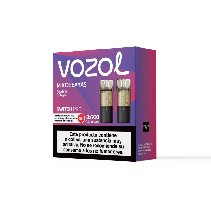 Cápsulas precargadas VOZOL Switch PRO 20mg/ml nicotina (2 uds) – Mix de Bayas Pack
