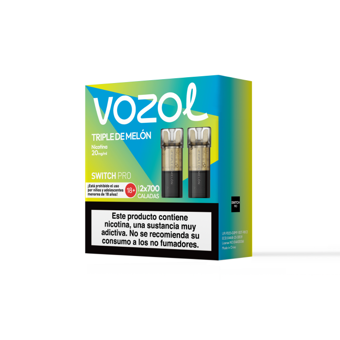 Cápsulas precargadas VOZOL Switch PRO 20mg/ml nicotina (2 uds) – Triple Melón Pack