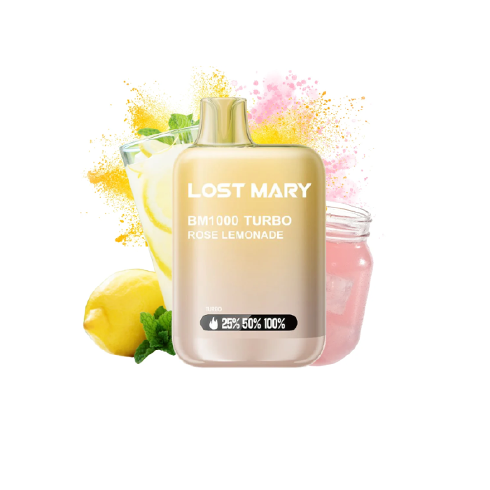 Vaper desechable Lost Mary BM 1000 puffs TURBO 20mg/ml nicotina – Limonada Rosa