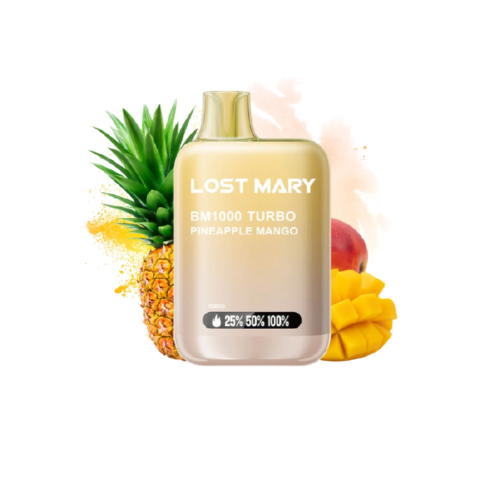 Vaper desechable Lost Mary BM 1000 puffs TURBO 20mg/ml nicotina – Piña Mango