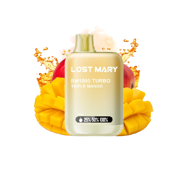 Vaper desechable Lost Mary BM 1000 puffs TURBO 20mg/ml nicotina – Triple Mango