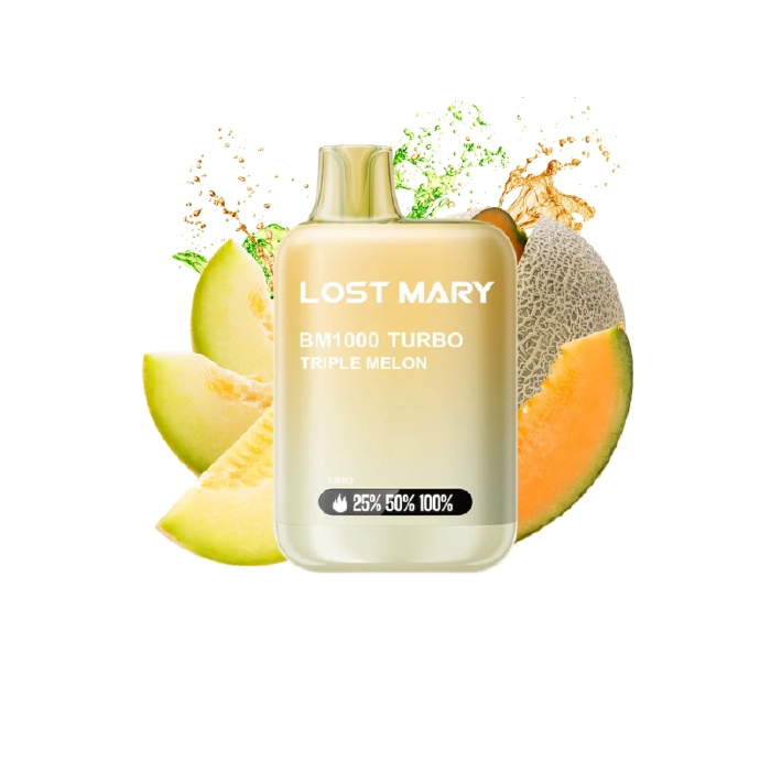 Vaper desechable Lost Mary BM 1000 puffs TURBO 20mg/ml nicotina – Triple Melon