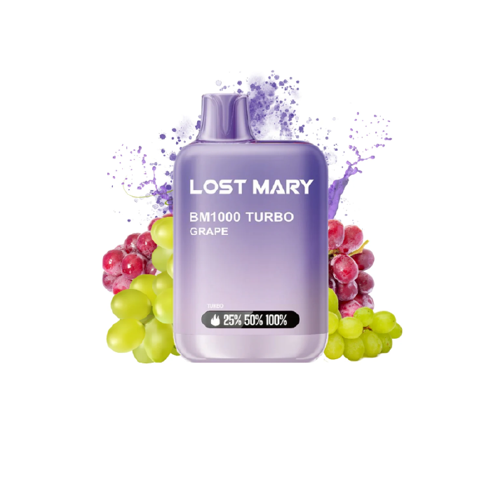 Vaper desechable Lost Mary BM 1000 puffs TURBO 20mg/ml nicotina – Uva