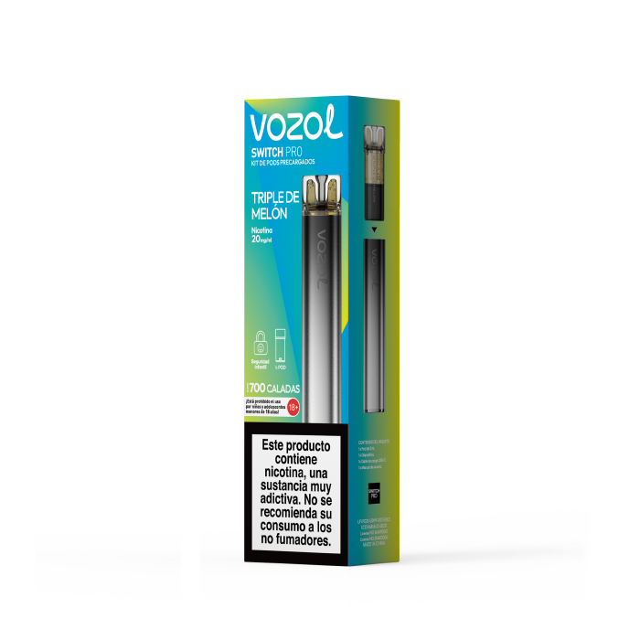 Pod recargable de cápsula VOZOL Switch PRO Kit Starter 20mg/ml nicotina – Triple Melón Pack