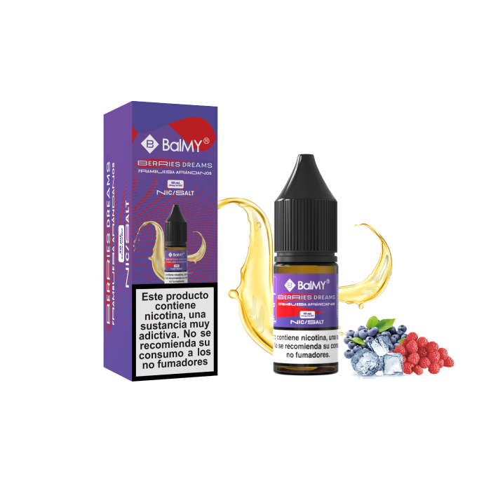 Sales de Nicotina BalMY bote 10 ml. – 20 mg/ml nic. – Frambuesa y Arándanos