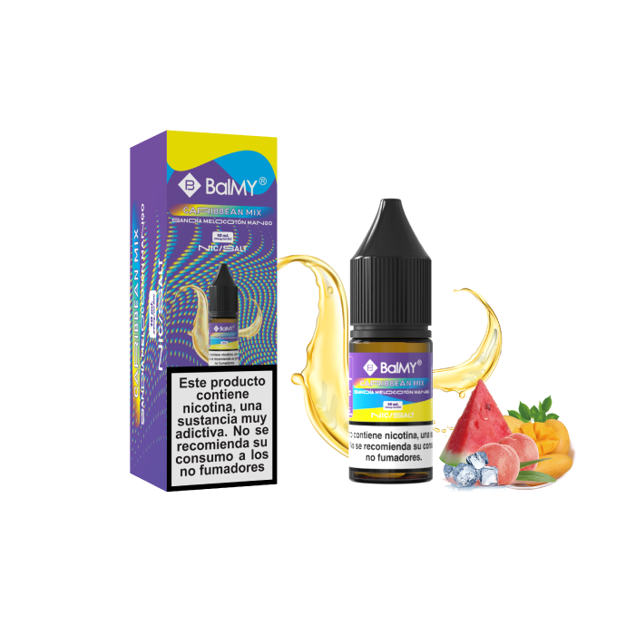 Sales de Nicotina BalMY bote 10 ml. – 20 mg/ml nic. – Sandía, Melocotón y Mango