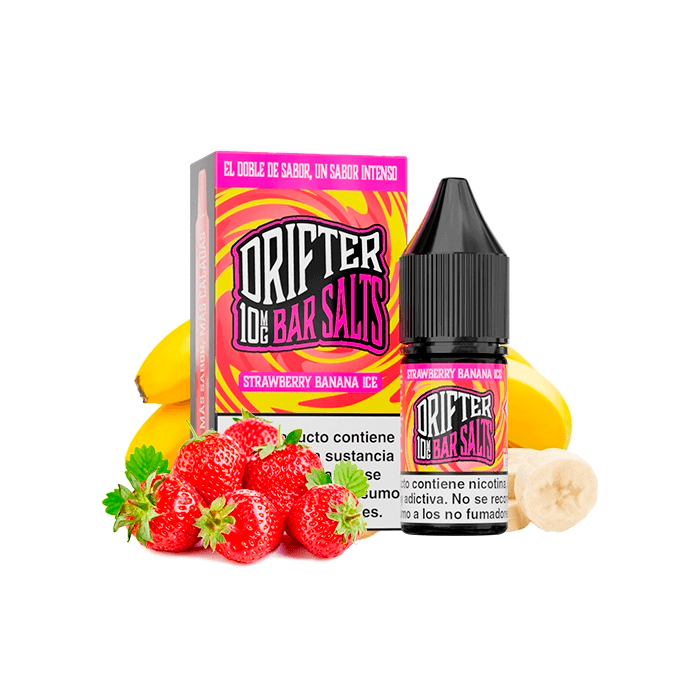 Sales de Nicotina Drifter Juice Sauz bote 10 ml. (10mg nic.) – Fresa Banana Ice