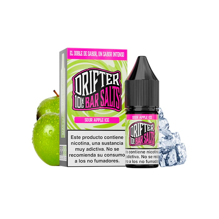 Sales de Nicotina Drifter Juice Sauz bote 10 ml. (10mg nic.) – Manzana Ácida Ice