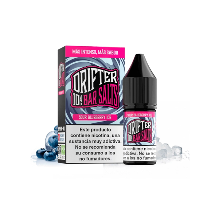 Sales de Nicotina Drifter Juice Sauz bote 10 ml. (10mg nic.) – Sour Blueberry Ice