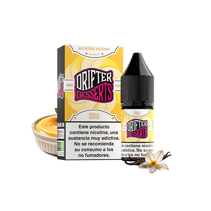 Sales de Nicotina Drifter Juice Sauz bote 10 ml. (10mg nic.) – Vainilla Custard