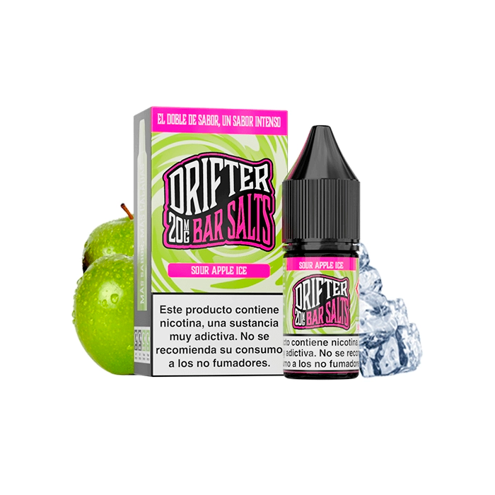 Sales de Nicotina Drifter Juice Sauz bote 10 ml. (20mg nic.) – Manzana Ácida Ice
