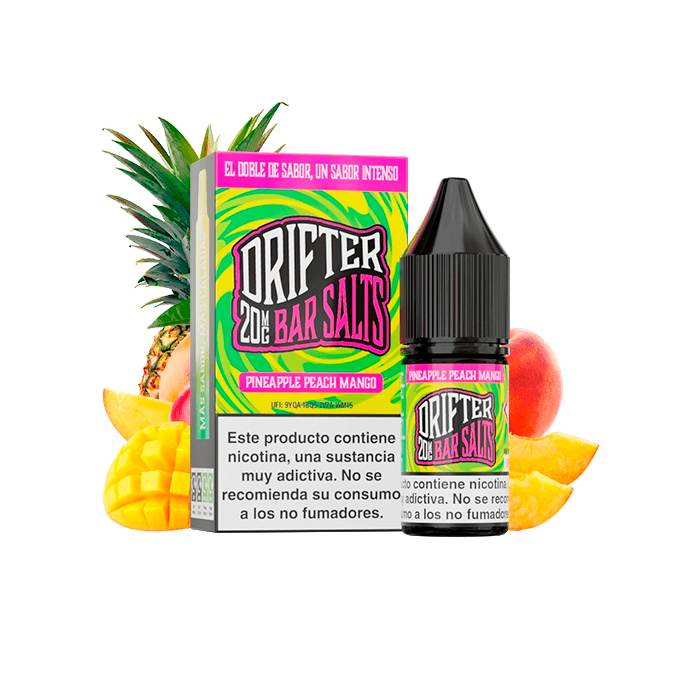 Sales de Nicotina Drifter Juice Sauz bote 10 ml. (20mg nic.) – Piña, Melocotón y Mango
