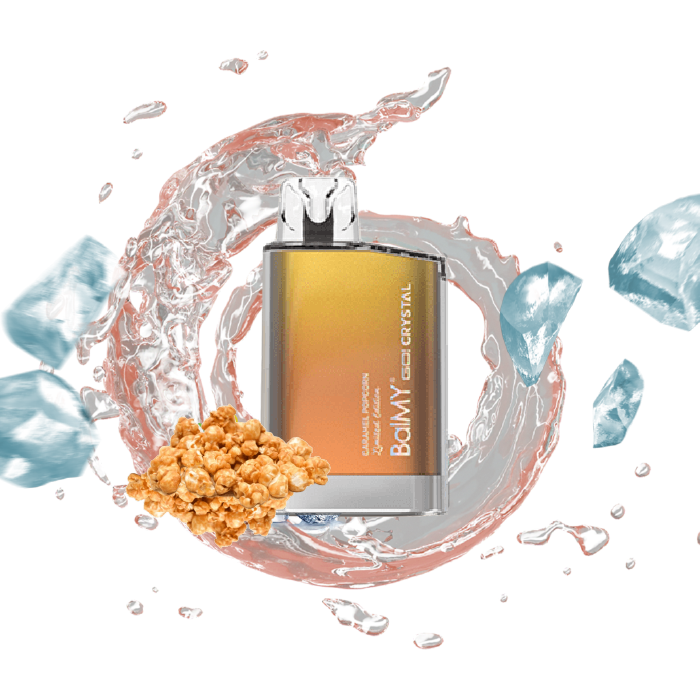 Vaper desechable BalMY GO Crystal 20mg/ml nicotina – Caramel Popcorn
