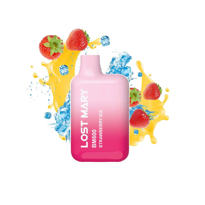 Vaper desechable Lost Mary BM 600 puffs 20mg/ml nicotina – Strawberry Ice