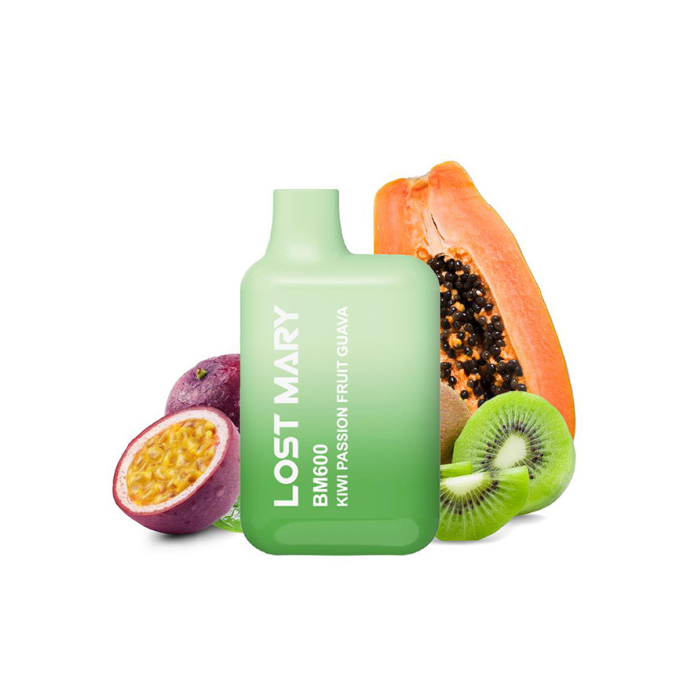 Vaper desechable Lost Mary BM 600 puffs 20mg/ml nicotina – Kiwi Passion Fruit Guava