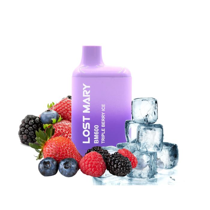 Vaper desechable Lost Mary BM 600 puffs 20mg/ml nicotina – Triple Berry Ice