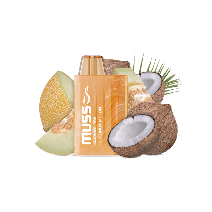 Vaper desechable MUSS Marmol 700 con nicotina 20mg/ml – Coco y Melón
