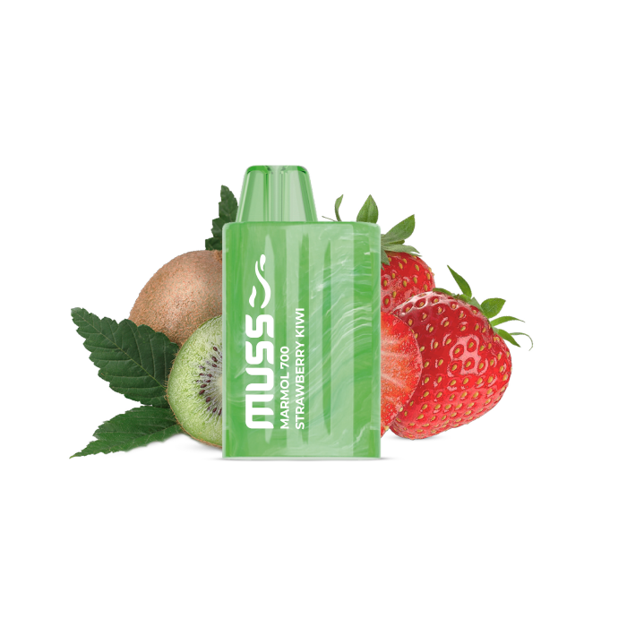 Vaper desechable MUSS Marmol 700 con nicotina 20mg/ml – Fresa Kiwi