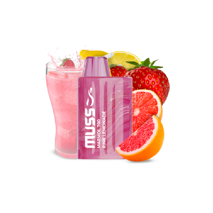 Vaper desechable MUSS Marmol 700 con nicotina 20mg/ml – Limonada Rosa