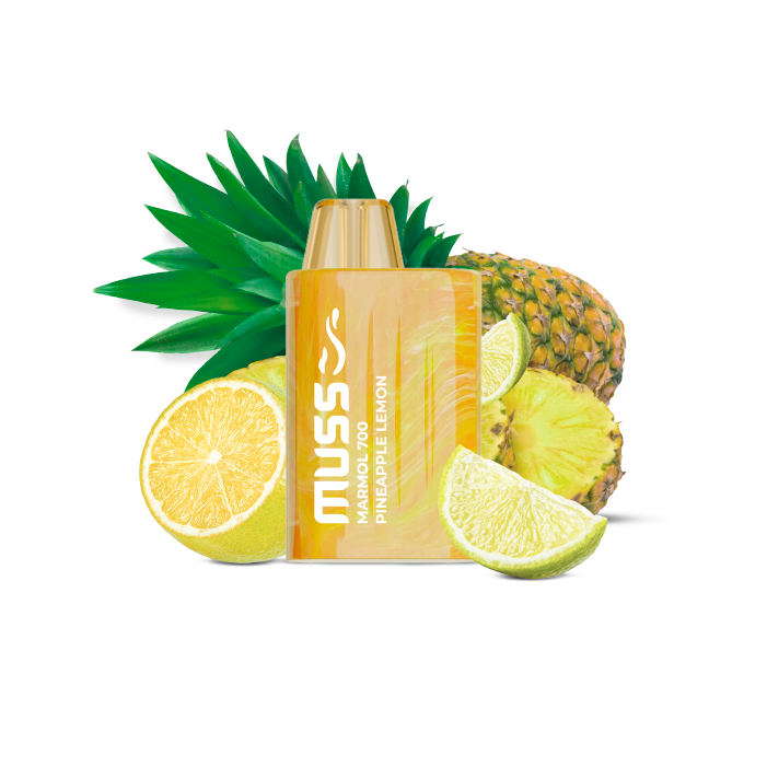 Vaper desechable MUSS Marmol 700 con nicotina 20mg/ml – Piña Limón