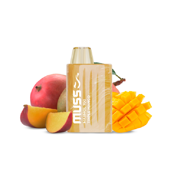 Vaper desechable MUSS Marmol 700 con nicotina 20mg/ml – Triple Mango