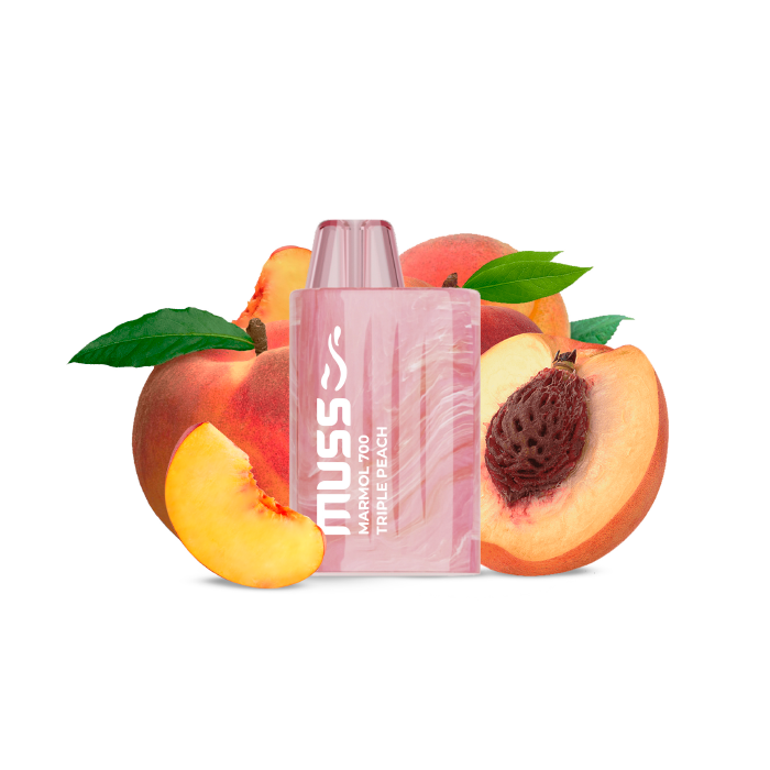 Vaper desechable MUSS Marmol 700 con nicotina 20mg/ml – Triple Melocotón