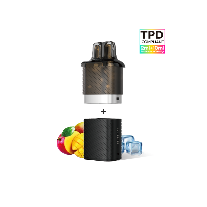 VOZOL Vista Plug pack recarga cápsula pod (2ml) + recipiente (10ml) 20mg/ml nicotina – Mango Ice