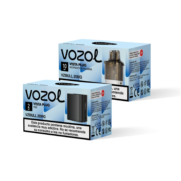 VOZOL Vista Plug pack recarga cápsula pod (2ml) + recipiente (10ml) 20mg/ml nicotina – VZBull