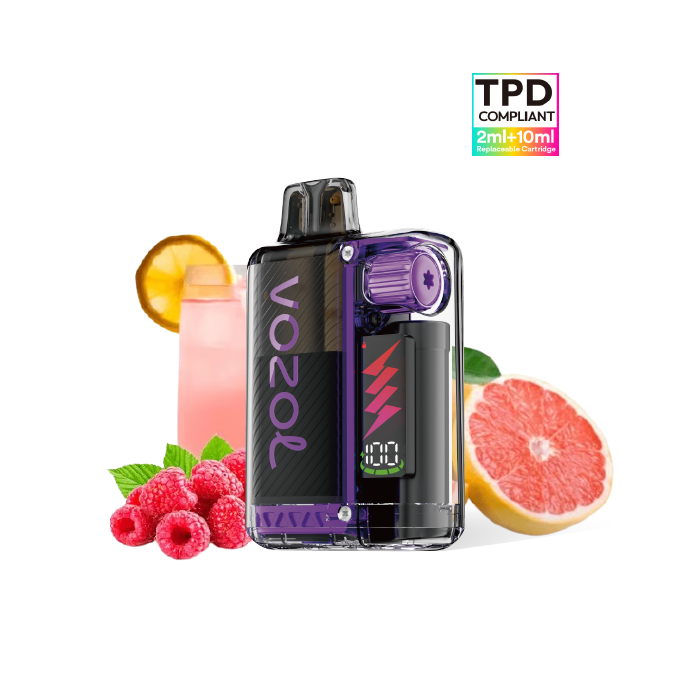 VOZOL Vista Plug Kit Starter 10.000 puffs (2ml + 10ml) precargado 20mg/ml nicotina – Limonada Rosa