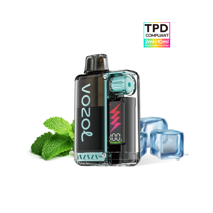 VOZOL Vista Plug Kit Starter 10.000 puffs (2ml + 10ml) precargado 20mg/ml nicotina – Menta Fresca