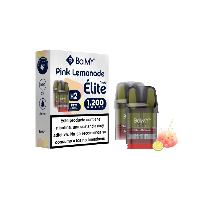 BalMY ÉLITE cápsulas precargadas (2 uds.) 20 mg/ml nicotina 1.200 puffs – Pink Lemonade