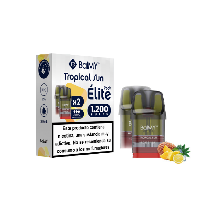 BalMY ÉLITE cápsulas precargadas (2 uds.) 20 mg/ml nicotina 1.200 puffs – Tropical Sun