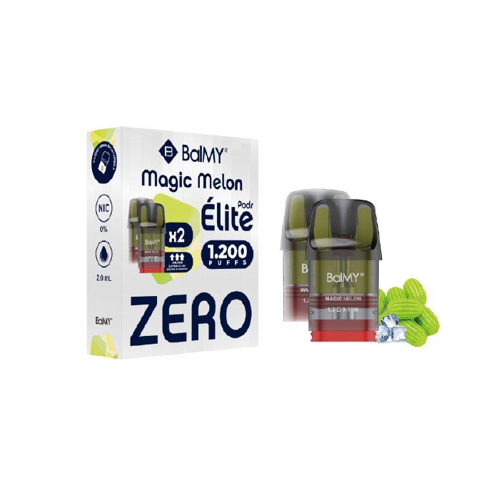 BalMY ÉLITE cápsulas precargadas (2 uds.) ZERO nicotina 1.200 puffs – Magic Melon
