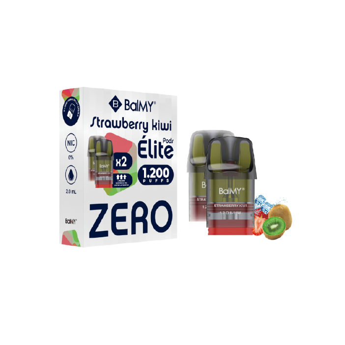 BalMY ÉLITE cápsulas precargadas (2 uds.) ZERO nicotina 1.200 puffs – Fresa Kiwi