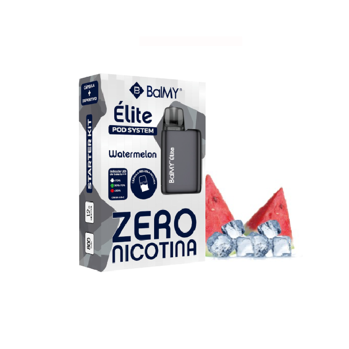 Pod recargable de cápsula BalMY Élite Kit Starter ZERO nicotina – Sandía