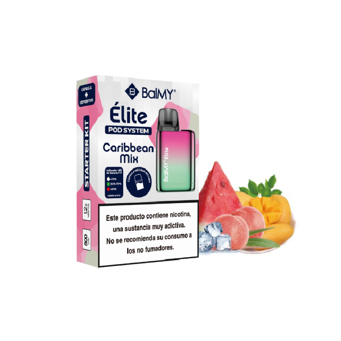 Pod recargable de cápsula BalMY Élite Kit Starter 20mg/ml nicotina – Caribbean Mix