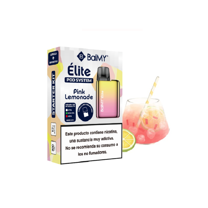 Pod recargable de cápsula BalMY Élite Kit Starter 20mg/ml nicotina – Pink Lemonade