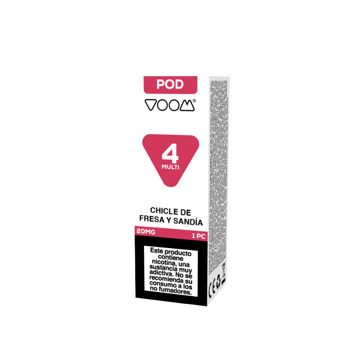 Cápsula prellenada repuesto VOOM 4 MULTI POD prellenada 20mg/ml nicotina – 1 ud – Chicle de fresa y sandía