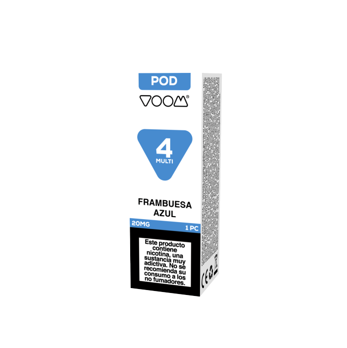 Cápsula prellenada repuesto VOOM 4 MULTI POD prellenada 20mg/ml nicotina – 1 ud – Frambuesa Azul