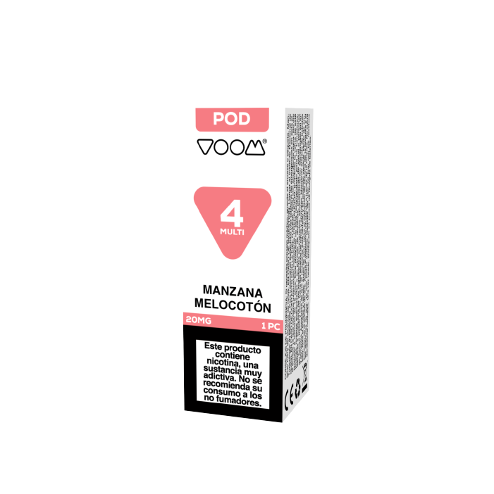 Cápsula prellenada repuesto VOOM 4 MULTI POD prellenada 20mg/ml nicotina – 1 ud – Manzana Melocotón