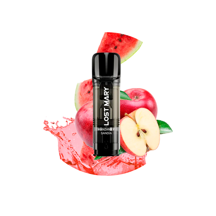 Cápsula rellena Lost Mary Tappo Air 600 puffs 20mg/ml nicotina – 1 ud – Manzana y Sandía