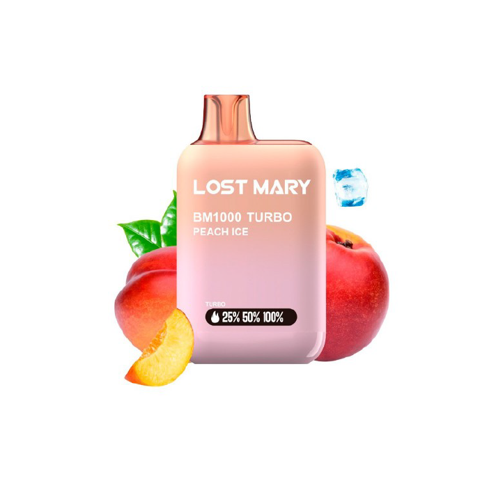 Vaper desechable Lost Mary BM 1000 puffs TURBO 20mg/ml nicotina – Melocotón Helado