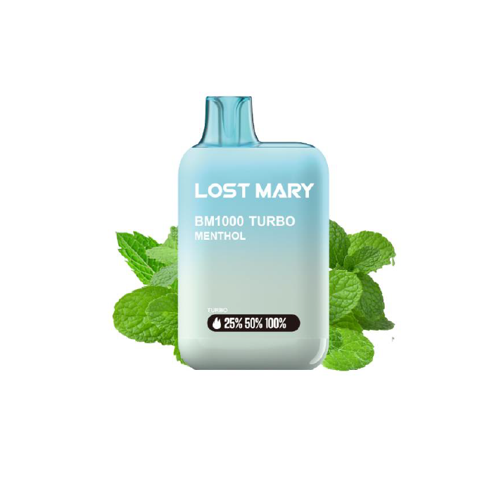 Vaper desechable Lost Mary BM 1000 puffs TURBO 20mg/ml nicotina – Menthol